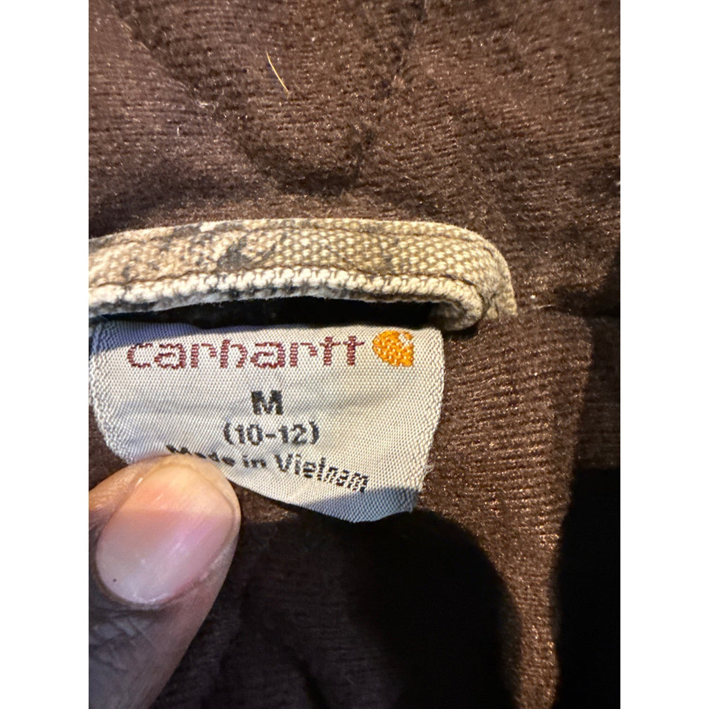 Carhartt Realtree Xtra Camo Hooded Active Jacket Brown Canvas Work Coat Mens M