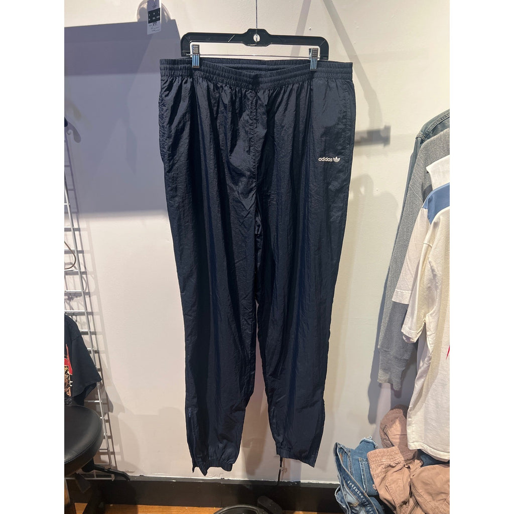 Adidas Originals Mens Navy Blue Nylon Windbreaker Track Pants Trefoil Logo XL