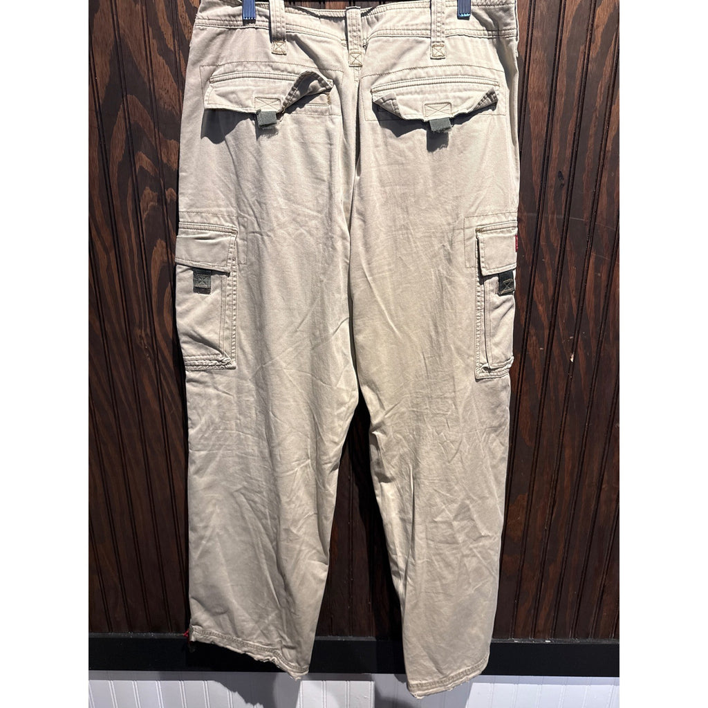 Abercrombie & Fitch Mens Cargo Pants Khaki Tan Relaxed Fit Utility 32x30 Vintage