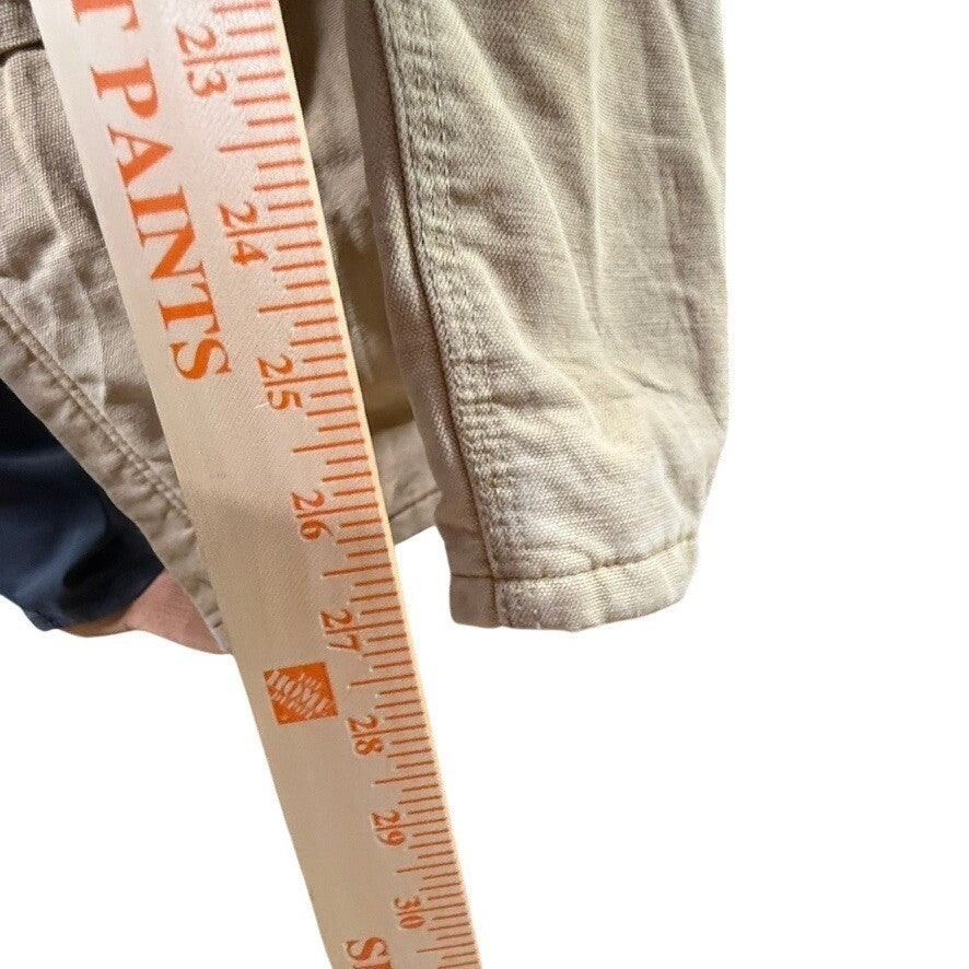 Carhartt Tan Duck Canvas Bib Overalls Workwear Dungarees Men's Size XL