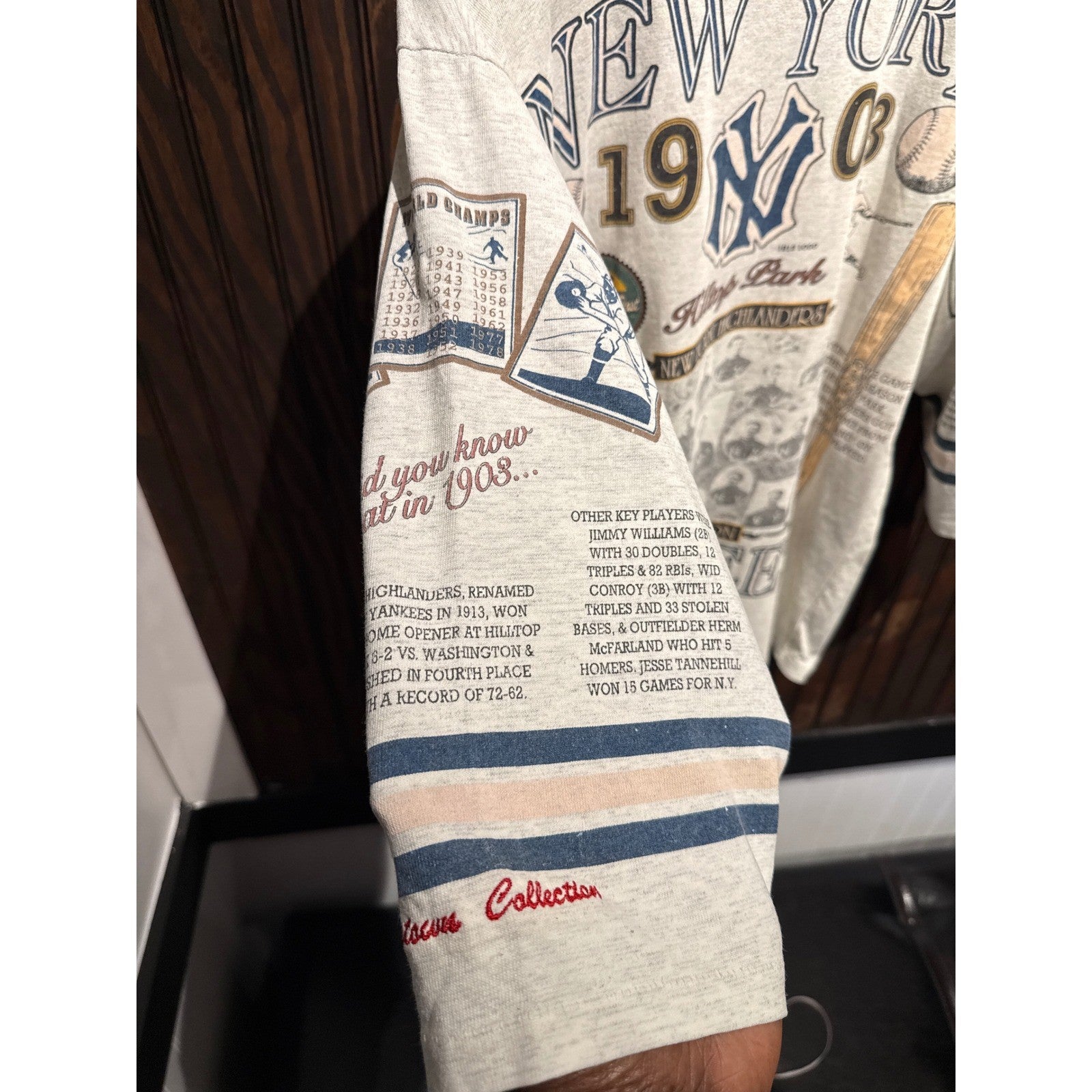 Vintage Long Gone New York Yankees 1961 World Series Champions AOP T-Shirt XL