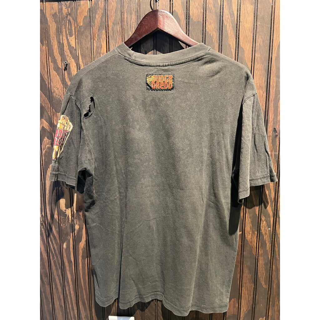 Vintage 1995 Judge Dredd Movie Promo Tshirt Stallone Single Stitch Faded Black M