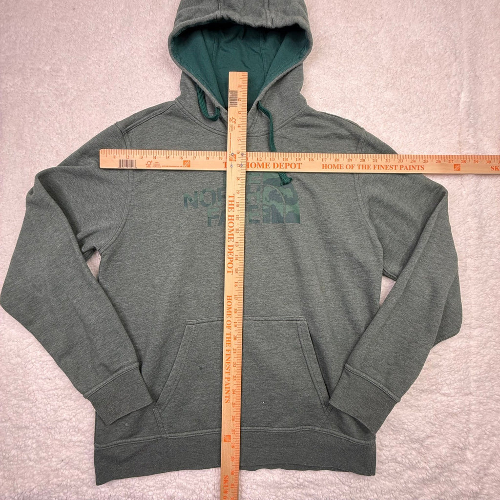 The North Face Green Logo Hoodie Men's Large Pullover Casual Comfort
