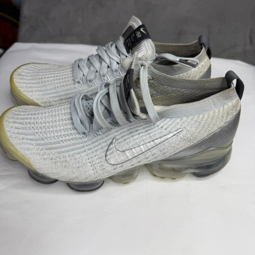 Nike Air VaporMax 3 Flyknit Mens Running Shoes Light Gray Size 9.5 US AJ6910 101