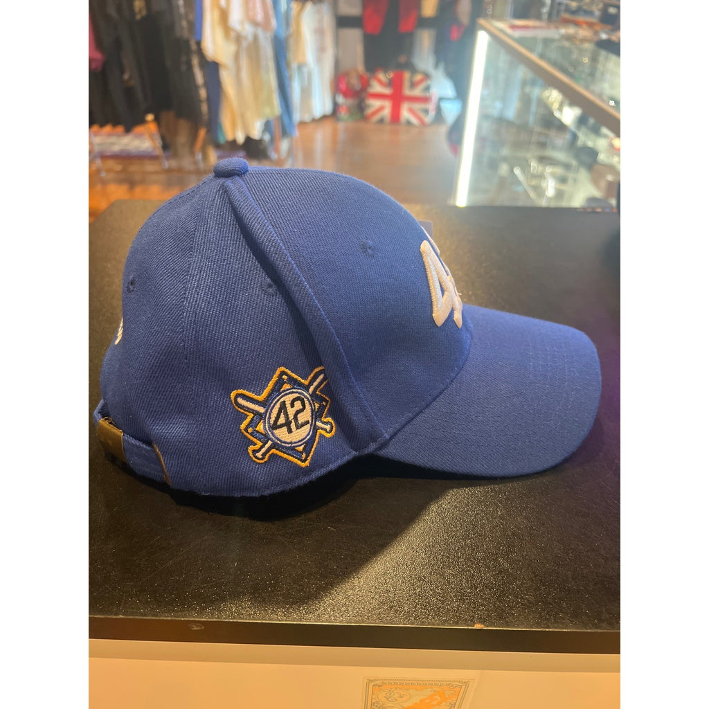 American Needle Jackie Robinson Brooklyn Dodgers 42 Baseball Hat Royal Blue NWT