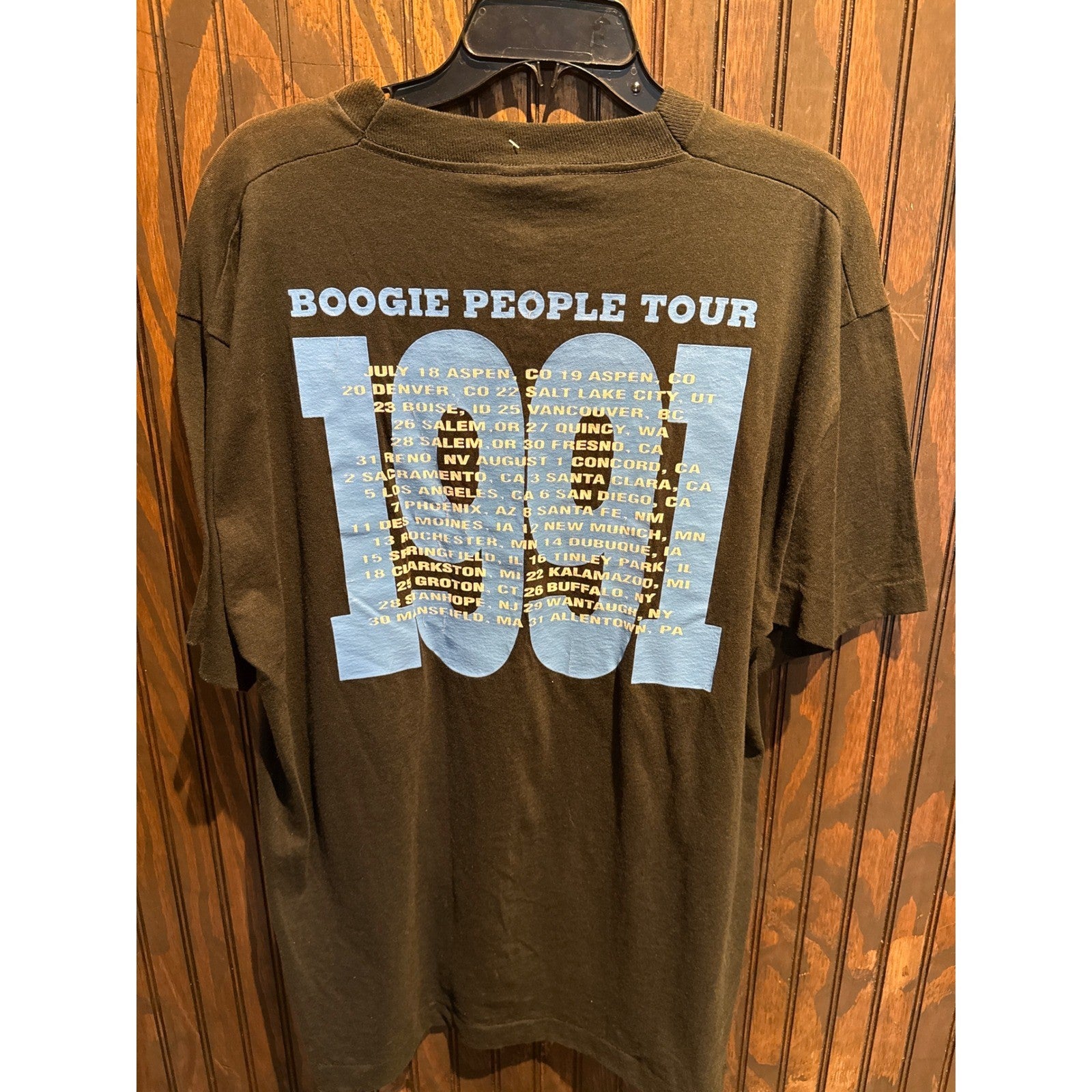 Vintage 1991 George Thorogood Destroyers Boogie People Tour Shirt XL Black 90s