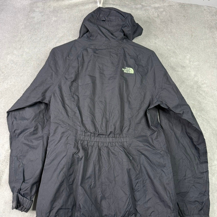 The North Face Hyvent Black Hooded Rain Jacket Womens M Lightweight