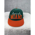 Zephyr Miami Hurricanes Baseball Cap Green Orange Flat Brim Snapback Adjustable