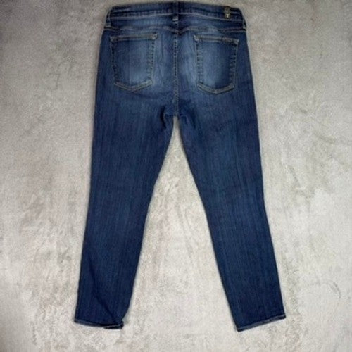 7 For All Mankind Slim Straight Blue Wash Denim Jeans Women's Size 30 x 26