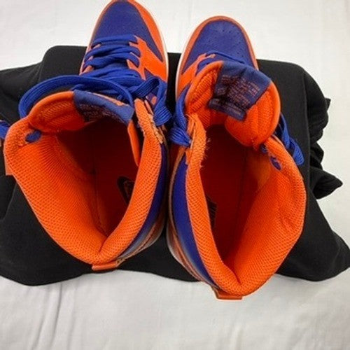 Nike Dunk High Men Orange Blue Leather Sneakers Shoes Size 8
