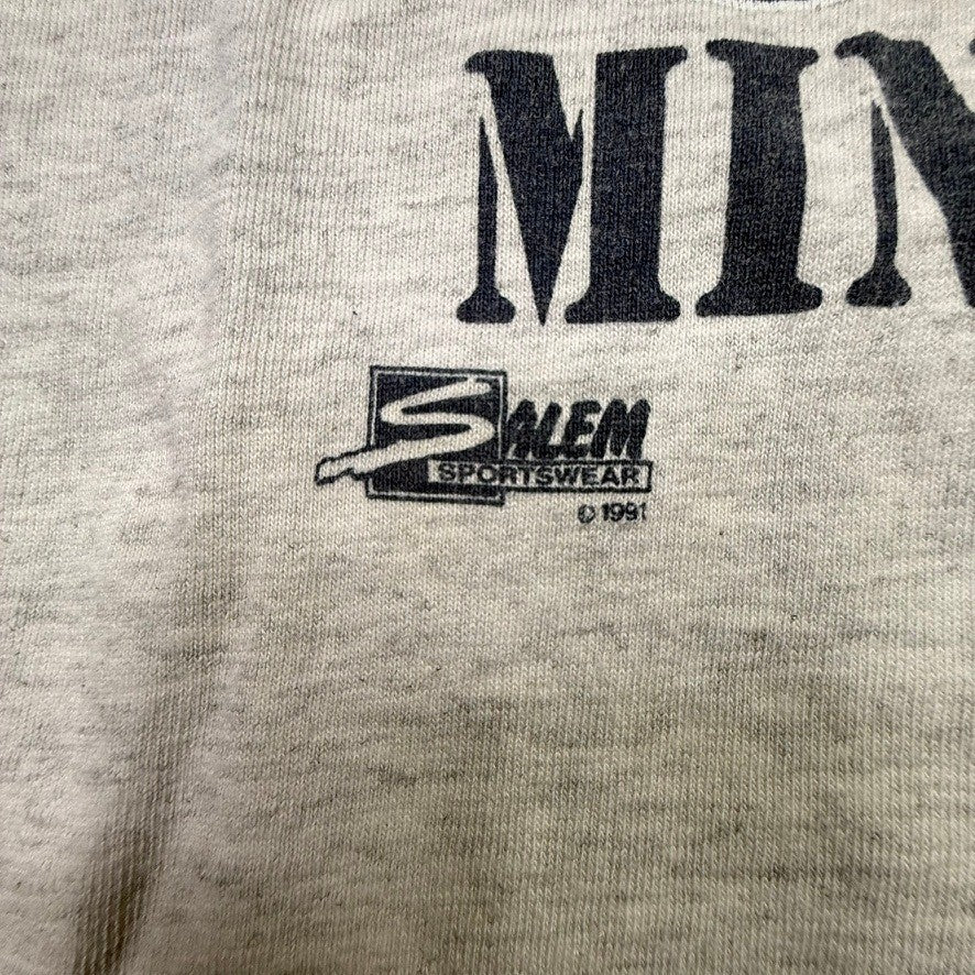 1991 Minnesota Twins Baseball T Shirt Salem Sportswear XXL Gray MLB