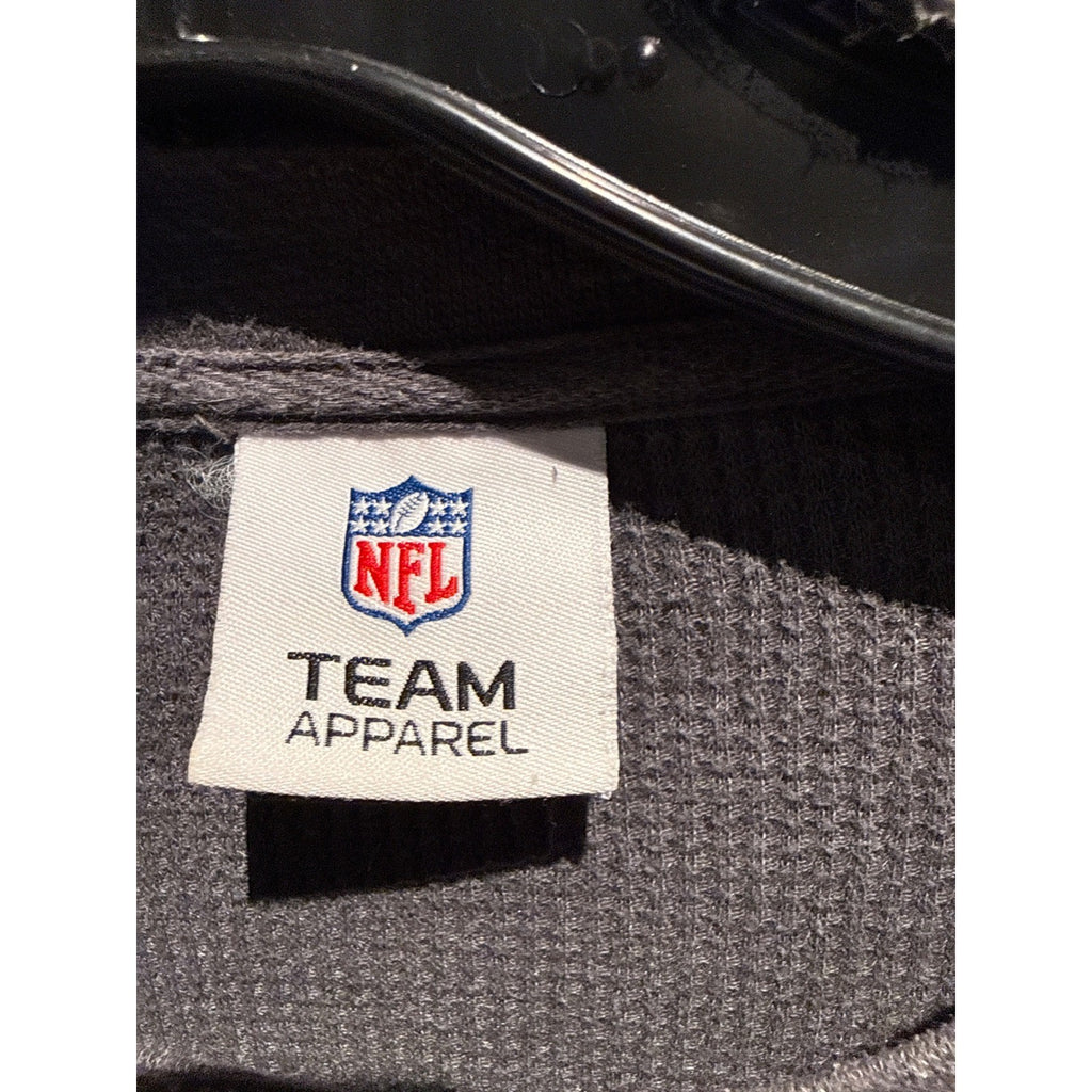 NFL Team Apparel Pittsburgh Steelers Mens Gray Waffle Knit Thermal Shirt XL
