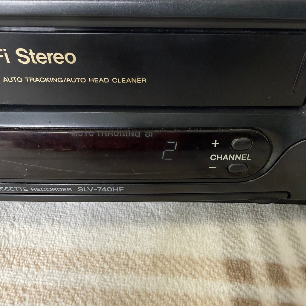 Sony SLV-740HF VHS VCR 4-Head Hi-Fi Stereo Video Cassette Recorder Black