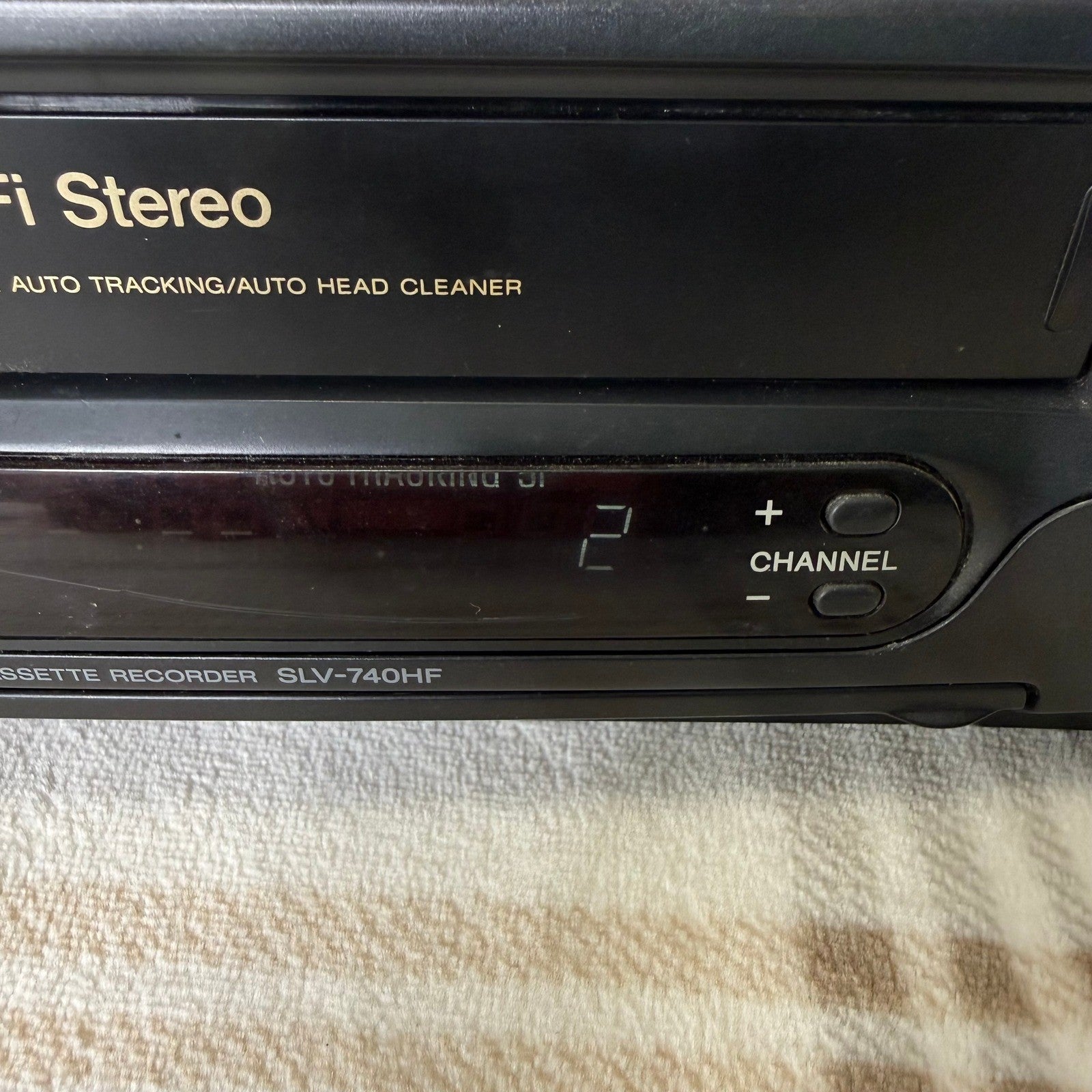 Sony SLV-740HF VHS VCR 4-Head Hi-Fi Stereo Video Cassette Recorder Black
