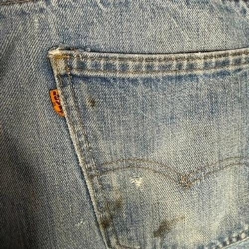 Vintage Levi's 505 Orange Tab Jeans USA Made Zip Fly Distressed date p5/75