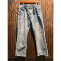 Flypaper Mens Distressed Straight Leg Jeans Light Wash Ripped Denim Blue 34x29