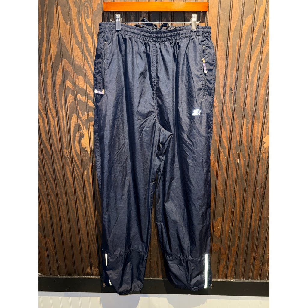 Vintage Starter Navy Blue Windbreaker Track Pants Nylon Reflective 90s Mens XL