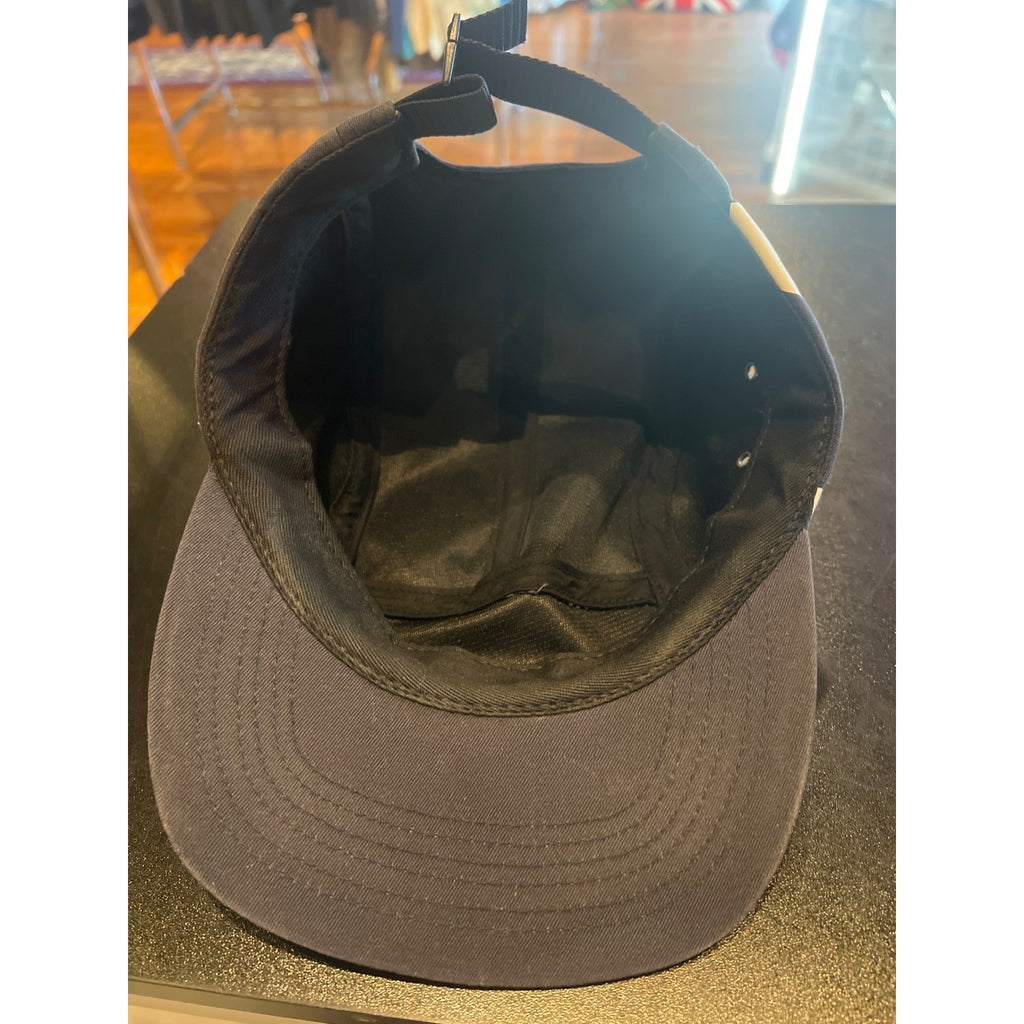 Supreme Side Logo 5-Panel Camp Cap Navy Blue Adjustable Strapback Hat