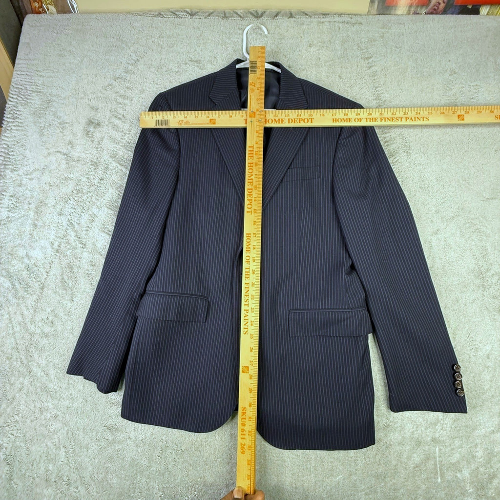 Polo Ralph Lauren Navy Blue Pinstripe Blazer Made in Italy Mens Two Button