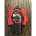 Misfits Legacy of Brutality Raglan Baseball Shirt Black Red 3/4 Sleeve Mens NEW