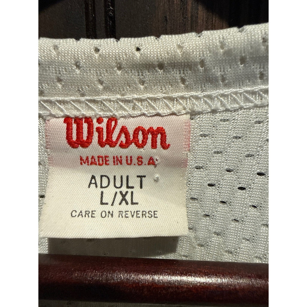 Vintage 1990s No Fear Wilson Mesh Football Jersey White Green Mens L XL
