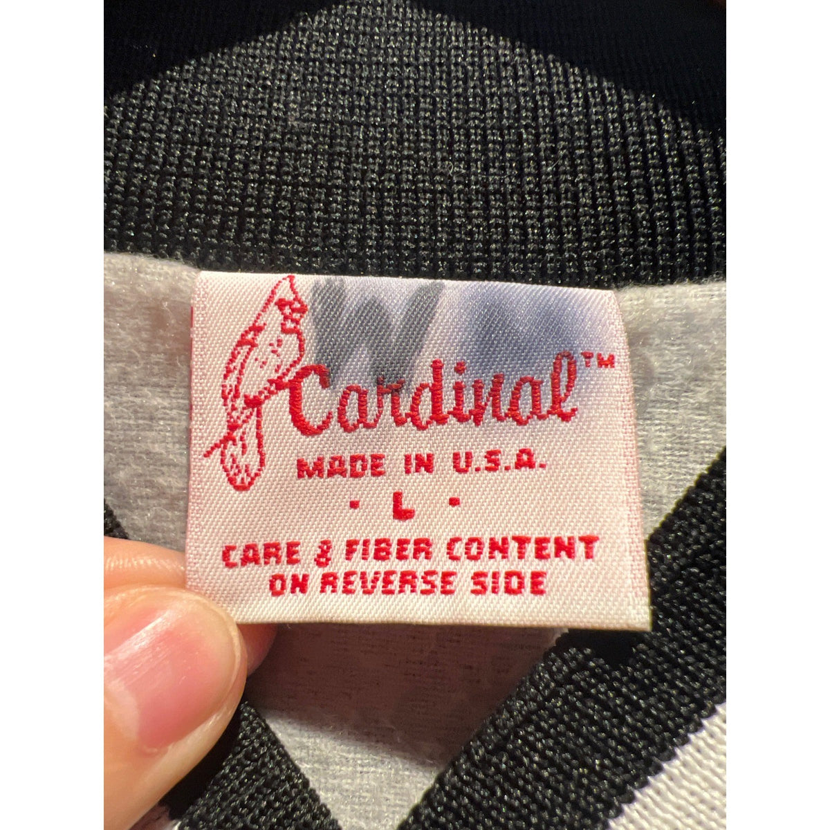 Vintage Cardinal Black Satin Bomber Jacket Alabama Laborers District Council XL