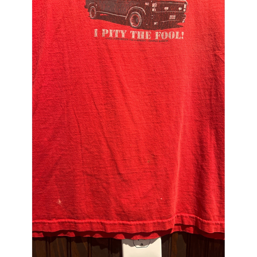 Vintage The A-Team I Pity The Fool Red Graphic T-Shirt 80s TV Show Van 26x20