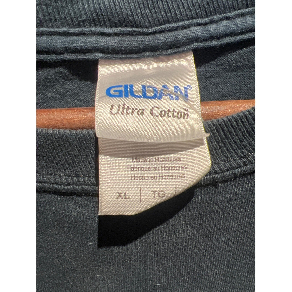 Gildan Ultra Cotton US Army Mule Graphic Long Sleeve T-Shirt Faded Black XL