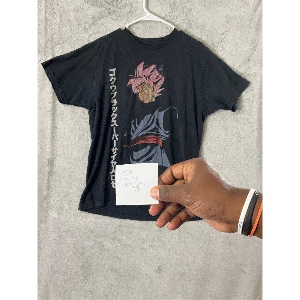 Dragon Ball Z Goku Black Super Saiyan Rose Anime Graphic T Shirt Black Mens