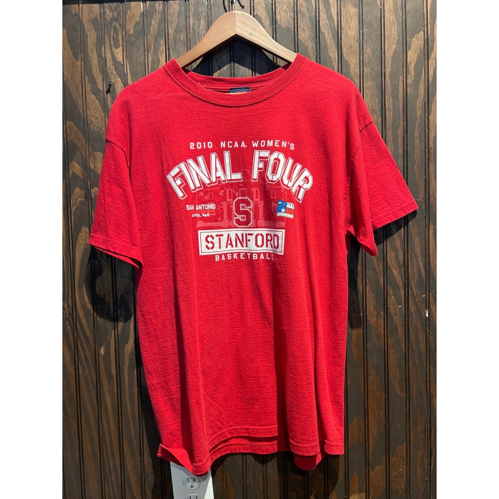 Stanford Cardinal 2010 NCAA Womens Final Four Red Graphic T-Shirt Mens Large