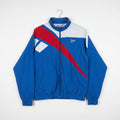 Reebok Track Jacket Blue Red White Color Block Full Zip Windbreaker Mens L