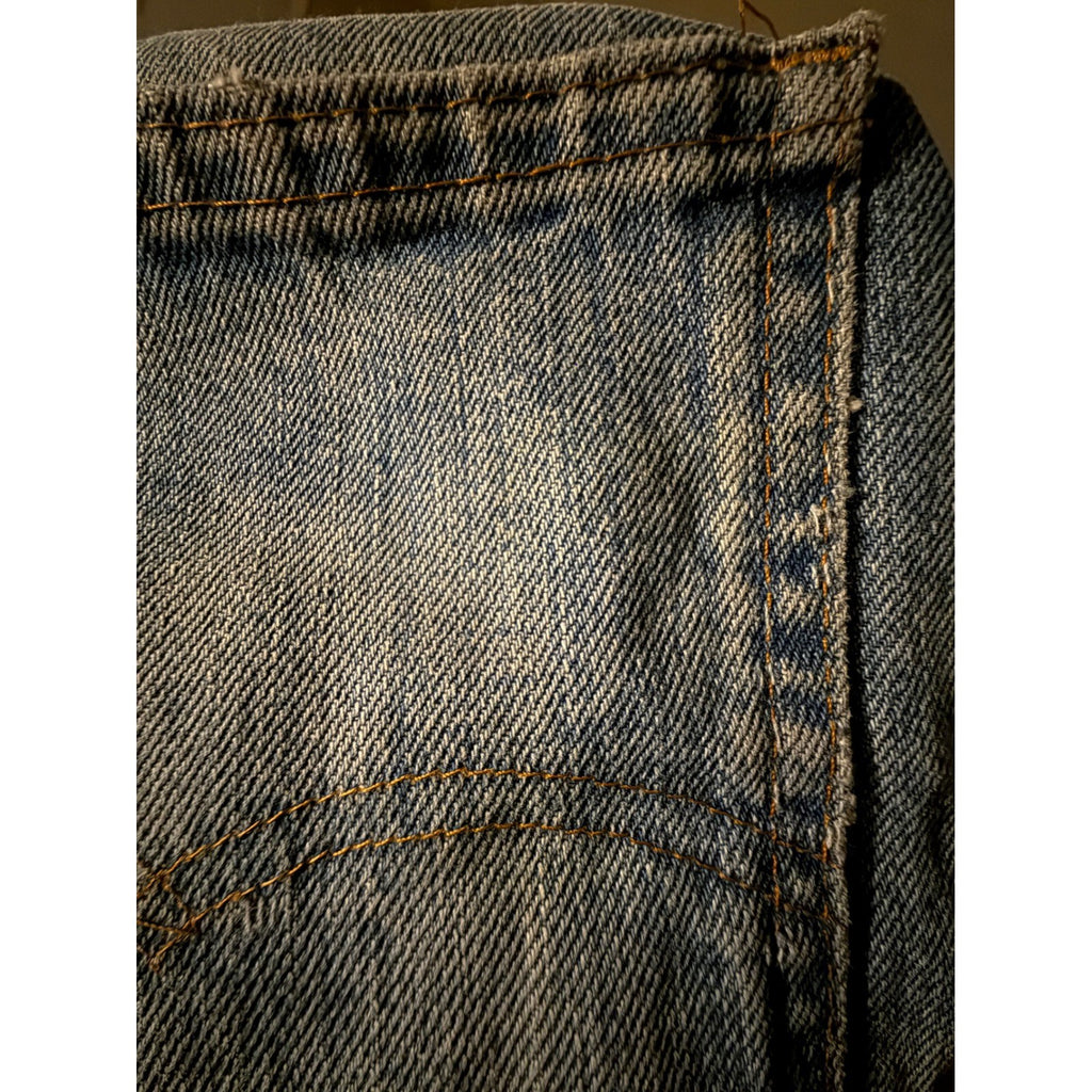 Vintage Levi's 505 Orange Tab Jeans USA Made Zip Fly Distressed date p5/75