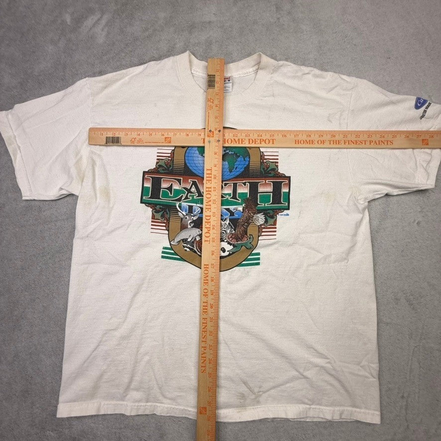 Vintage Hanes Comfort Tee Celebrate Earth Graphic T Shirt Adult XL