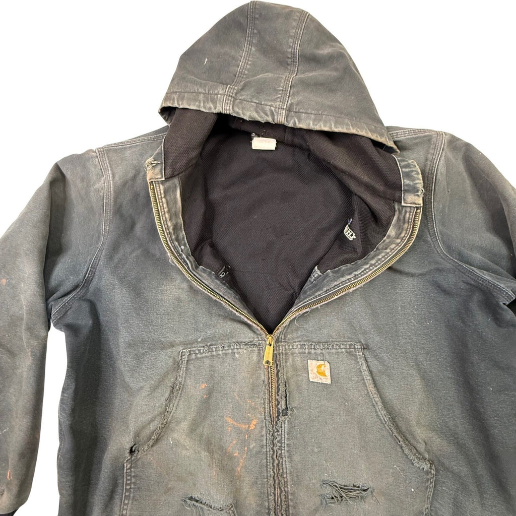 Carhartt Men's Washed Duck Arctic Quilt Lined Hooded Jacket Lined Full Zip 2XL
