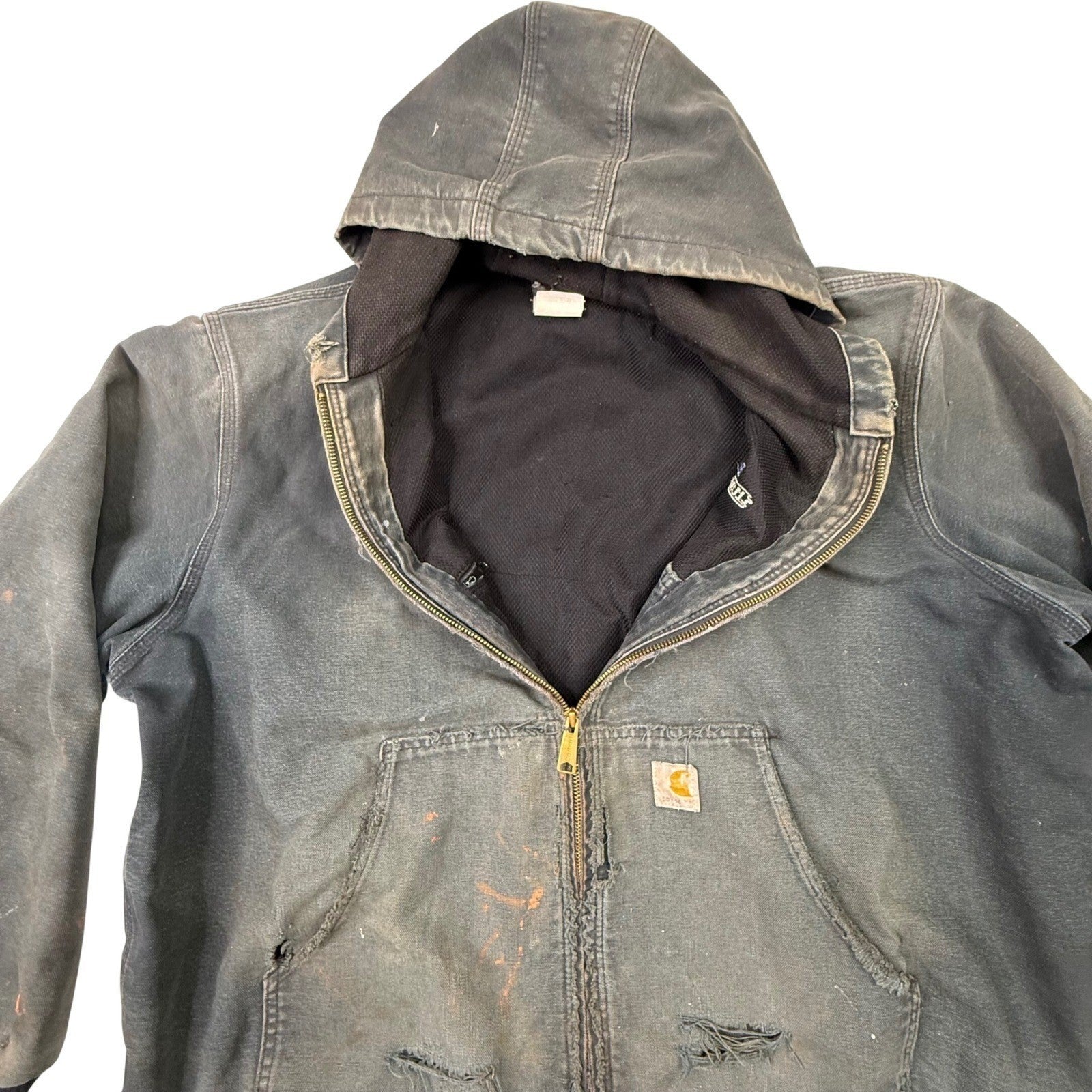 Carhartt Men's Washed Duck Arctic Quilt Lined Hooded Jacket Lined Full Zip 2XL