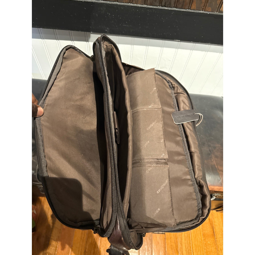Samsonite Brown Leather Messenger Bag Briefcase