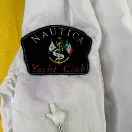 Nautica Reversible Bomber Jacket Blue White Yacht Club Graphic Mens XL