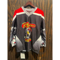 Robby Glantz Power Skating Hockey Jersey Black Red White Graphic V-Neck Large