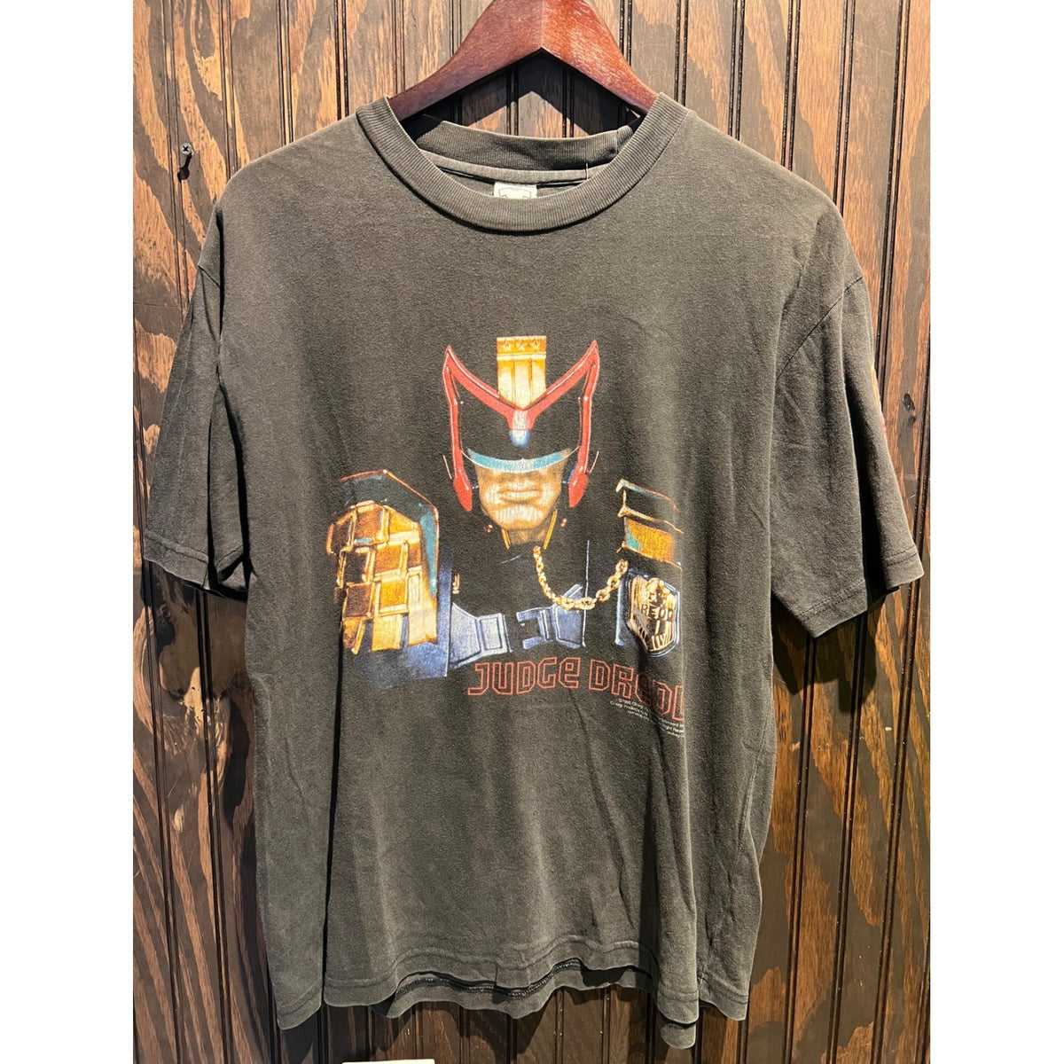 Vintage 1995 Judge Dredd Movie Promo Tshirt Stallone Single Stitch Faded Black M