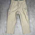 ORVIS Khaki Cargo Pants Mens Size 34 Cotton Relaxed Fit Outdoor Casual