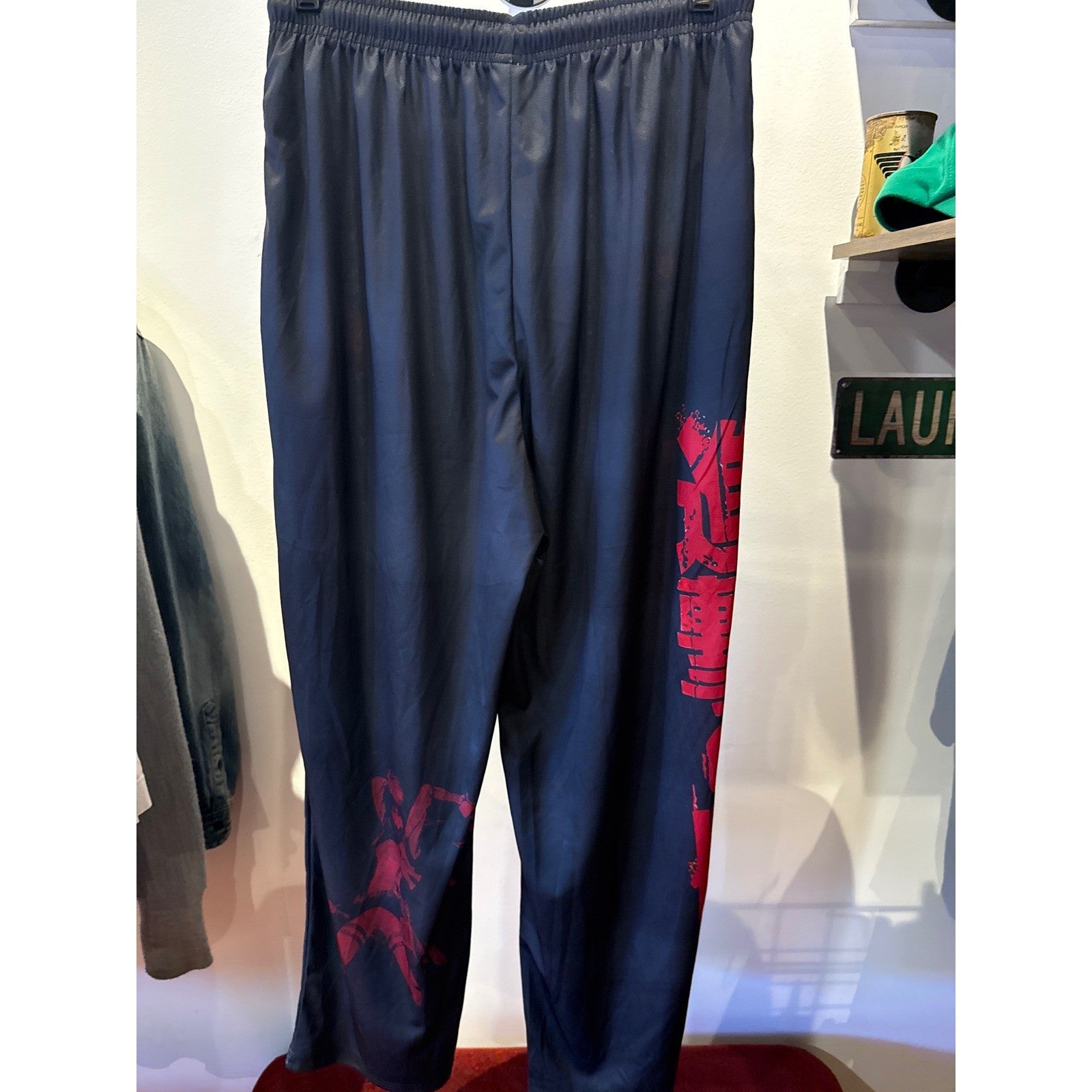 YoungLA Attack on Titan Eren Yeager Track Pants Black Red Anime Mens Joggers