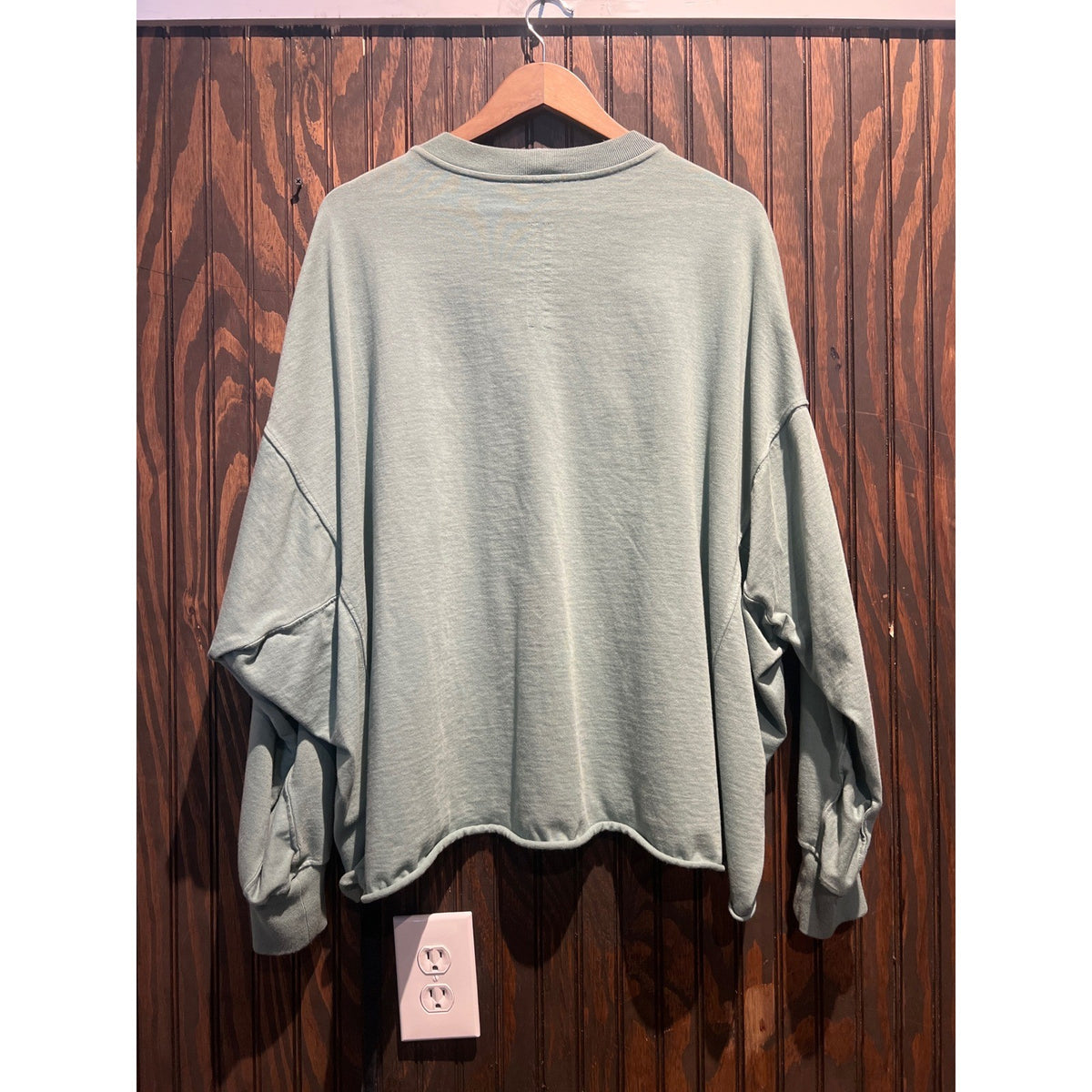 Rick Owens DRKSHDW Pentagram Gimp Sweatshirt Sage Green Oversized 30x26