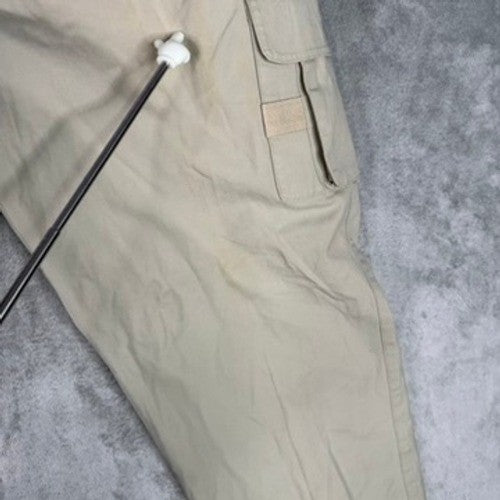 ORVIS Khaki Cargo Pants Mens Size 34 Cotton Relaxed Fit Outdoor Casual