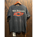 Vintage Chevrolet Kiss My Red Bowtie Graphic T-Shirt Faded Black Mens