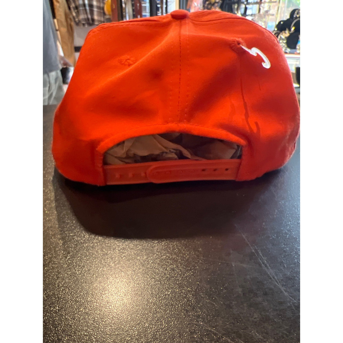 Vintage 1994 Apalachee River Outfall Construction Trucker Hat Orange Snapback