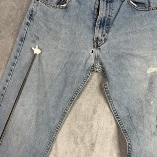 Levi's 505 Regular Fit Straight Leg Light Wash Denim Jeans Mens 33x32