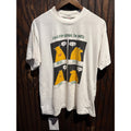 Vintage Hanes Cows From Around The World Graphic T-Shirt White Large 90s Humor