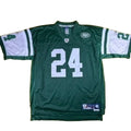 Reebok New York Jets Darrelle Revis 24 NFL Jersey Mens XL Green White