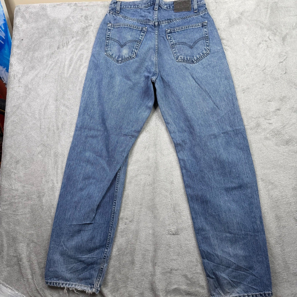 Levi's 505 Straight Fit Jeans Mens Blue Denim Button Fly Size 36x36