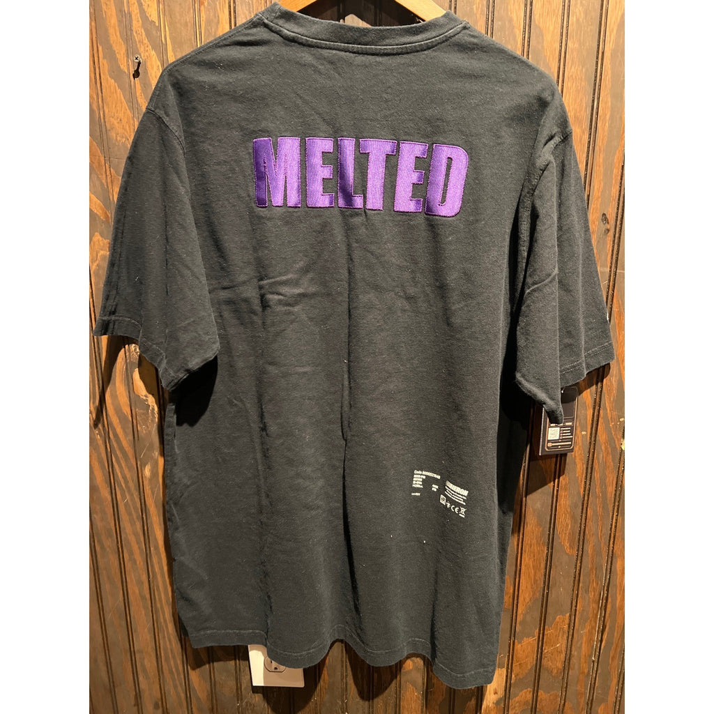 Heron Preston Black Graphic Logo Patch Streetwear T-Shirt Mens XL 24x32
